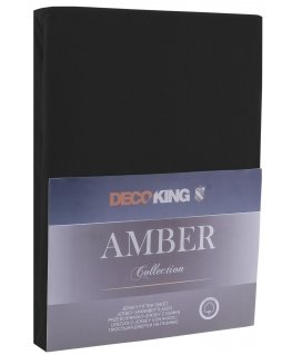 Paklodė DecoKing Amber, juoda, 160x200 cm, su guma