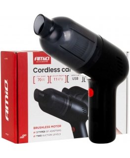 Cordless car vacuum cleaner brushless 70w 11kpa usb-c vc-08 hepa amio-04416