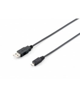 Equip USB 2.0 Type A to Micro-B Cable, 1.0m , Black