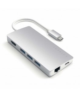 Satechi ST-TCMA2S laptop dock/port replicator USB 3.2 Gen 1 (3.1 Gen 1) Type-C Silver