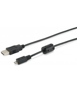 Equip USB 2.0 Type A to Micro-B Cable, 1.0m , Black