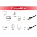 Equip Cat.6 S/FTP Patch Cable, 0.5m, Black