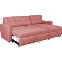 Pink Corner Sofa Bed WAIOLA pink