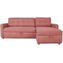Pink Corner Sofa Bed WAIOLA pink