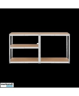 Metal storage shelf 180x90x40 silver Rebel