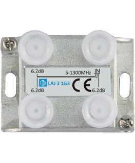 Quality antenna 3-way splitter 6.2dB 5-1300MHz Docsis 3.1