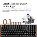 Keychron K4 HE SE wireless keyboard, Purple Magnetic switches, white