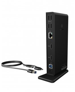 ICY BOX IB-DK2251AC Vadu USB 3.2 Gen 2 (3.1 Gen 2) Type-A Melns