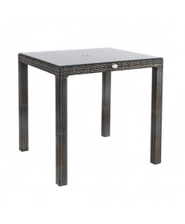 Home4you WICKER outdoor table Brown Square shape