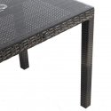 Home4you WICKER outdoor table Brown Square shape