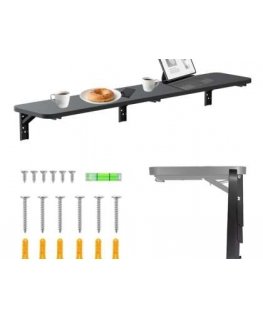 Folding shelf / tabletop Maclean, black, 100x20cm, max. 50kg, MC-129 B