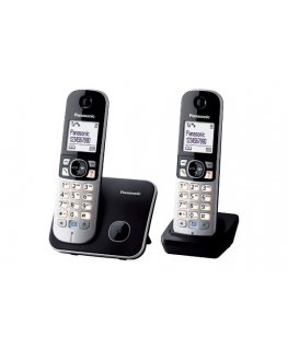 Panasonic KX-TG6812 DECT telefonas Skambintojo ID Juoda, Sidabras