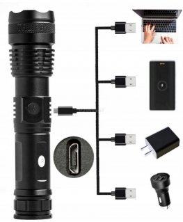 Taktinen taskulamppu 16,5 x 4 x 4 cm 2200mAh