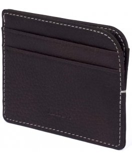Aarni - deer leather card holder, dark brown
