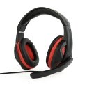 Gembird GHS-03 headphones/headset Wired Head-band Gaming Black, Red