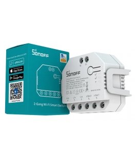 Sonoff Dual R3 Vielinis ir Bevielis Balta