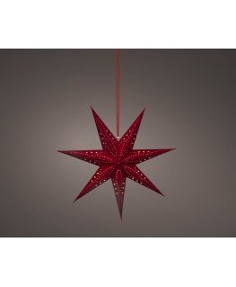 Lumineo LED koristevalotähti valolla, punainen, 58 cm