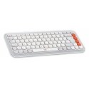 Logitech 920-013072 keyboard Universal Bluetooth QWERTY US International Orange, White