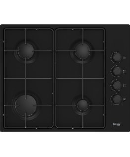 Beko HIBG64120SB 60cm Gas Hob with Side Knob Controls