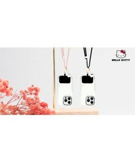 Universali virvelė telefonui Hello Kitty Patch & Kitty Head Charm rožinės spalvos