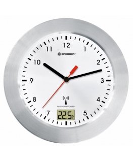 Bresser Optics MYTIME BATH RC Quartz clock Circle Silver, White