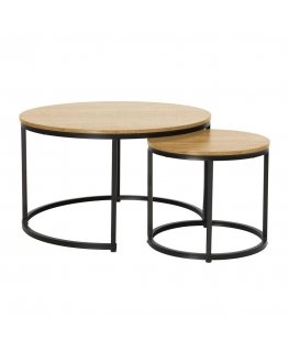 Home4You Kavos pöytä HEDVIG 2 kpl sarja, savukuppi/musta