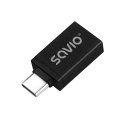 Savio AK-80 video cable adapter 0 m USB Type-A USB Type-C Black