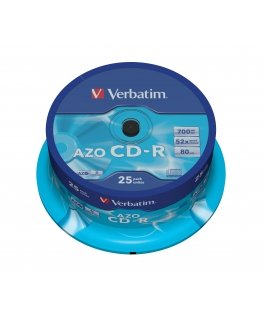 Verbatim CD-R AZO Crystal 700 MB 52x 25 vnt