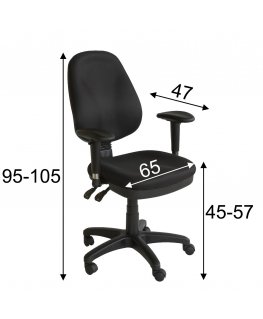 Home4You Office Chair 421FGA-LUX black