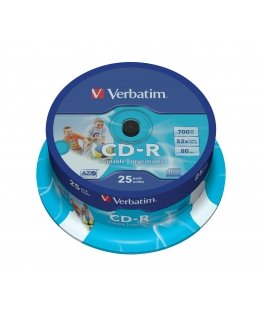 Verbatim CD-R AZO Wide Inkjet Printable 700 MB 52x 25 шт