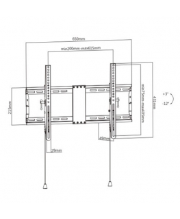 Gembird WM-80T-01 крепление для телевизора 2,03 m (80") Черный, Стальной