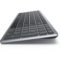 DELL KB740 näppäimistö Office RF Wireless + Bluetooth QWERTY Kansainvälinen (US) Harmaa, musta