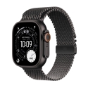 Apple Watch Ultra 3 GPS + Cellular 49mm Black Titanium Case with Black Titanium Milanese Loop - Larg