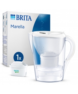 Brita Marella Kannuga veefilter 2,4 l Läbipaistev, Valge