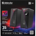 DEFENDER J5 2.0 PC Speakers 6W LED USB Black