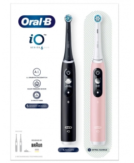 Oral-B iO 6 Aikuinen Pyörivä hammasharja musta, Vaaleanpunainen