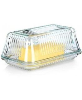 Lumarko Vilde Glass Butter Dish, 17 x 10 x 7 cm