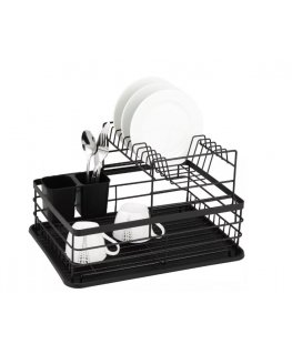 Indų džiovykla, dvi eilės, plienas-plastikas, juoda, KINGHoff, K