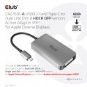 CLUB3D CAC-1510-A videokaapeli-adapteri 0,25 m USB Type-C DVI Harmaa
