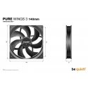 be quiet! Pure Wings 3 140mm Arvuti korpus Ventilaator 14 cm Must 1 tk be quiet! Pure Wings 3 140mm Arvuti korpus Ventilaator 14 cm Must 1 tk