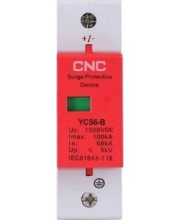 CNC DC surge protector, 1P, Class B, 60-1000kA, 1000VDC