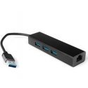 Spacetronik Multiport HUB USB with 3 USB + RJ45 SPU-M06 black