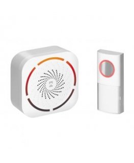 Orno TULO AC, wireless network doorbell, learning system, 36 sounds, 150 m, white