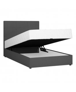 Dark Kontinentinė lova LAARA 140x200 cm, tamsi smėlio spalvos