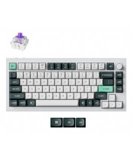 Keychron Q1 HE tastatūra Universāls USB + RF Wireless + Bluetooth QWERTY Ziemeļvalstu Balts