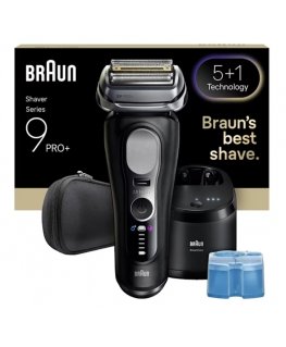 Braun Series 9 Pro+ 9660CC Foil shaver Trimmer Black, Silver