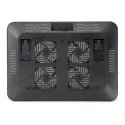Conceptronic THANA Notebook Cooling Pad, Fits up to 15.6", 4-Fan
