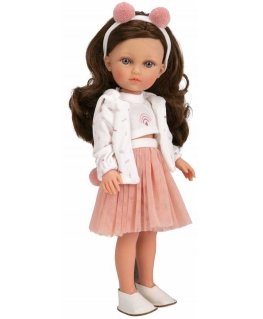 Munecas Arias Arias lelle meitenei ar svārciņiem, 36 cm
