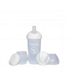Twistshake buteliukas antikolikinis Pro Double 330ml baltas 79043