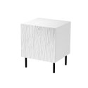 Cama Bedside table 2 pcs. JUNGLE 53.5x40.5x44 white matt + black legs Cama Bedside table 2 pcs. JUNGLE 53.5x40.5x44 white matt + black legs